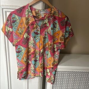 Colorful Geometric Print Women's Top